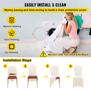 Stretch Spandex Folding Chair Covers, Universal Fitted Chair Cover, Removable Washable Protective Slipcovers, V952-ZYT100PCSXYSQB001V0