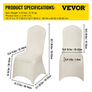 Stretch Spandex Folding Chair Covers, Universal Fitted Chair Cover, Removable Washable Protective Slipcovers, V952-ZYT100PCSXYSQB001V0