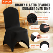 50 PCS Black Chair Covers Polyester Spandex Stretch Wedding Party Banquet V952-ZYT50PCSHSGXYT001V0