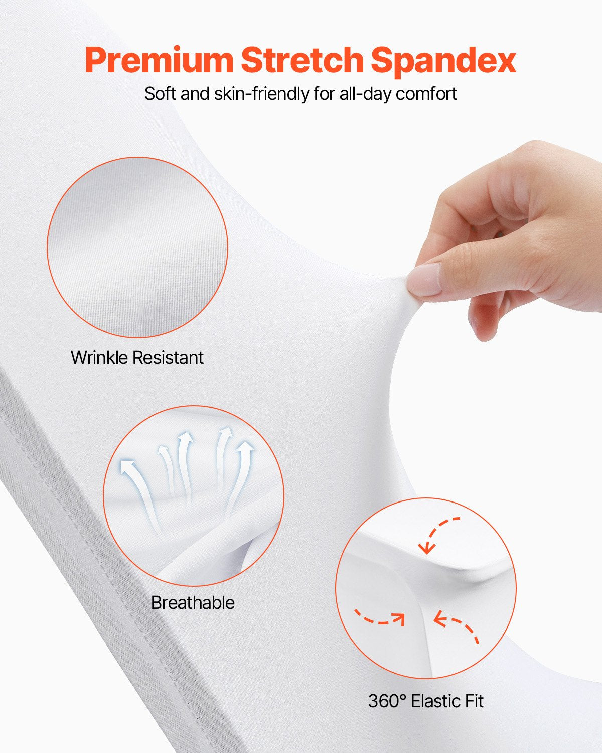Stretch Spandex Folding Chair Covers, Universal Fitted Chair Cover, Removable Washable Protective Slipcovers, V952-ZYTBS132033CMG7X0V0