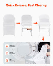 Stretch Spandex Folding Chair Covers, Universal Fitted Chair Cover, Removable Washable Protective Slipcovers, V952-ZYTBS132033CMG7X0V0