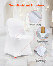 Stretch Spandex Folding Chair Covers, Universal Fitted Chair Cover, Removable Washable Protective Slipcovers, V952-ZYTBS132033CMG7X0V0
