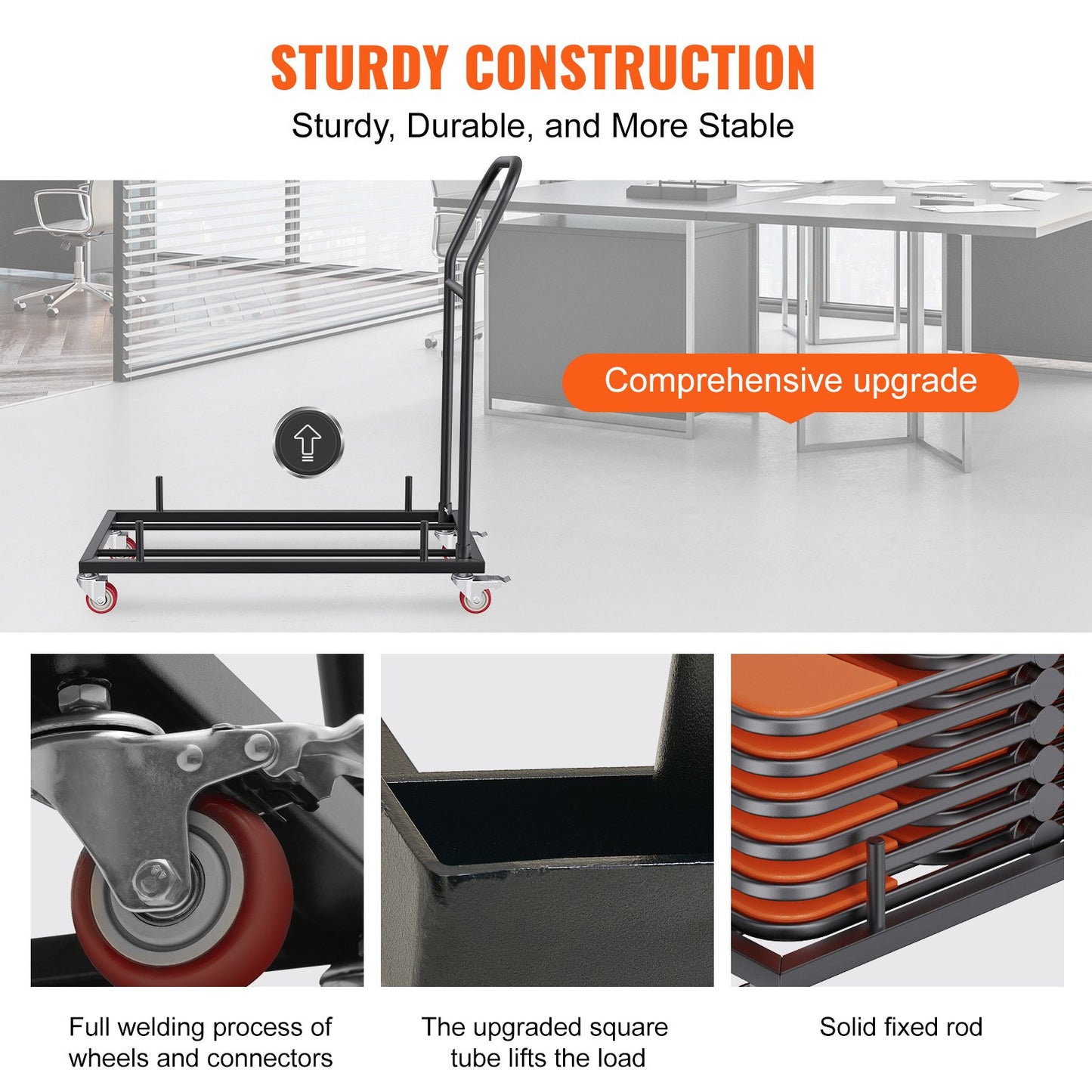 12 Chairs Folding Chair Storage Dolly Folding Chairs Rack Heavy Duty Iron V952-ZYTC203943YCTIW6PV0