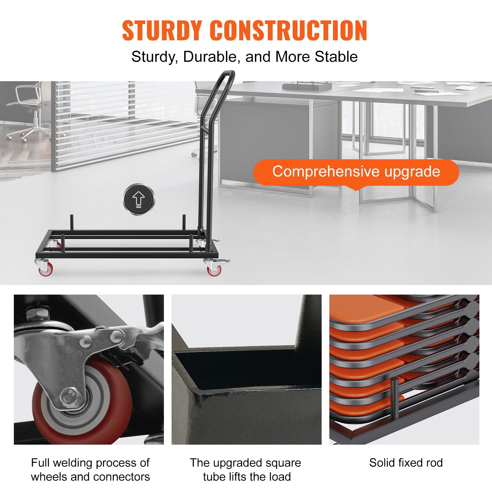 12 Chairs Folding Chair Storage Dolly Folding Chairs Rack Heavy Duty Iron V952-ZYTC203943YCTIW6PV0