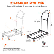 12 Chairs Folding Chair Storage Dolly Folding Chairs Rack Heavy Duty Iron V952-ZYTC203943YCTIW6PV0
