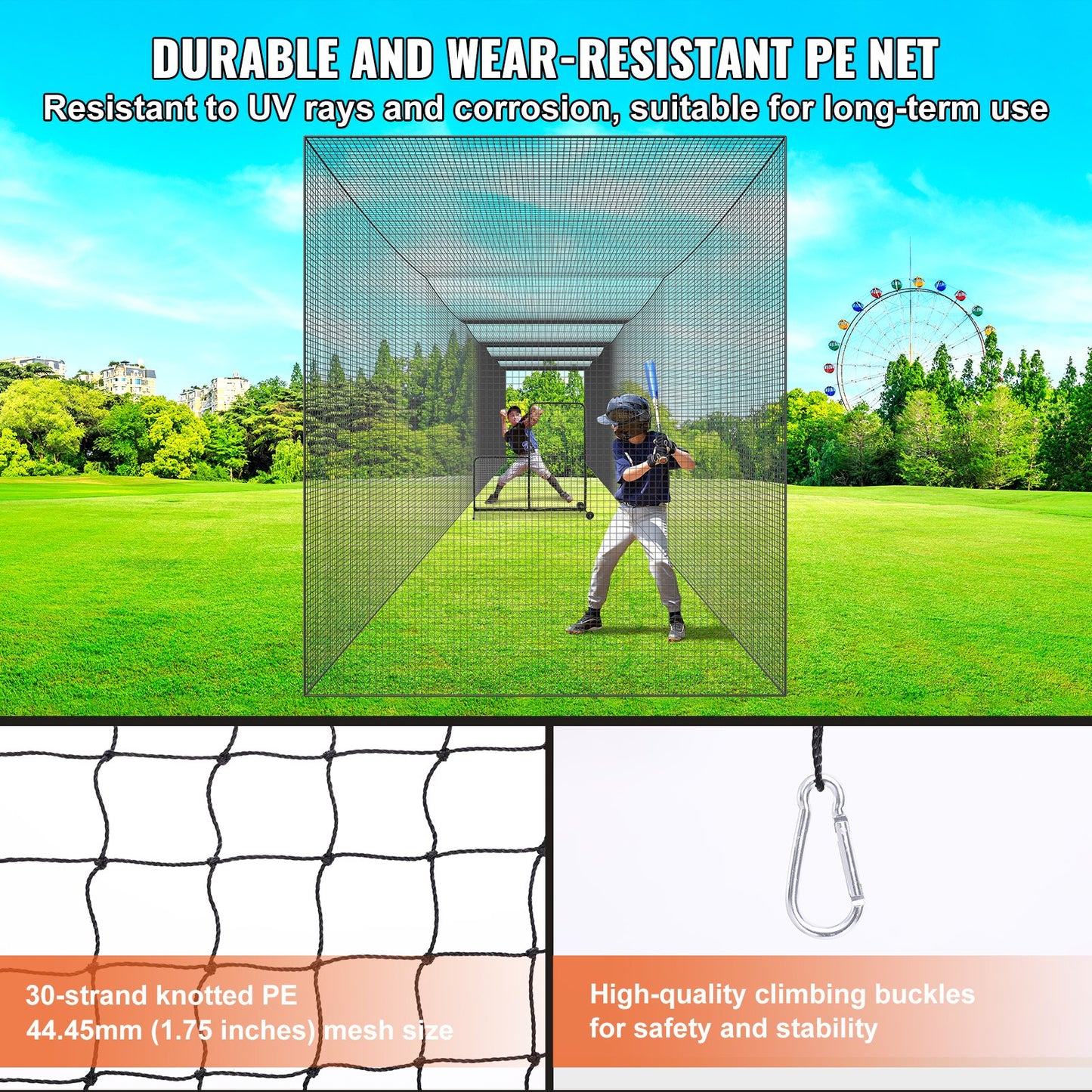 Baseball Batting Netting, Professional Softball Baseball Batting Hitting Training Net, Practice Portable V952-ZYW70YC00000EYEXCV0