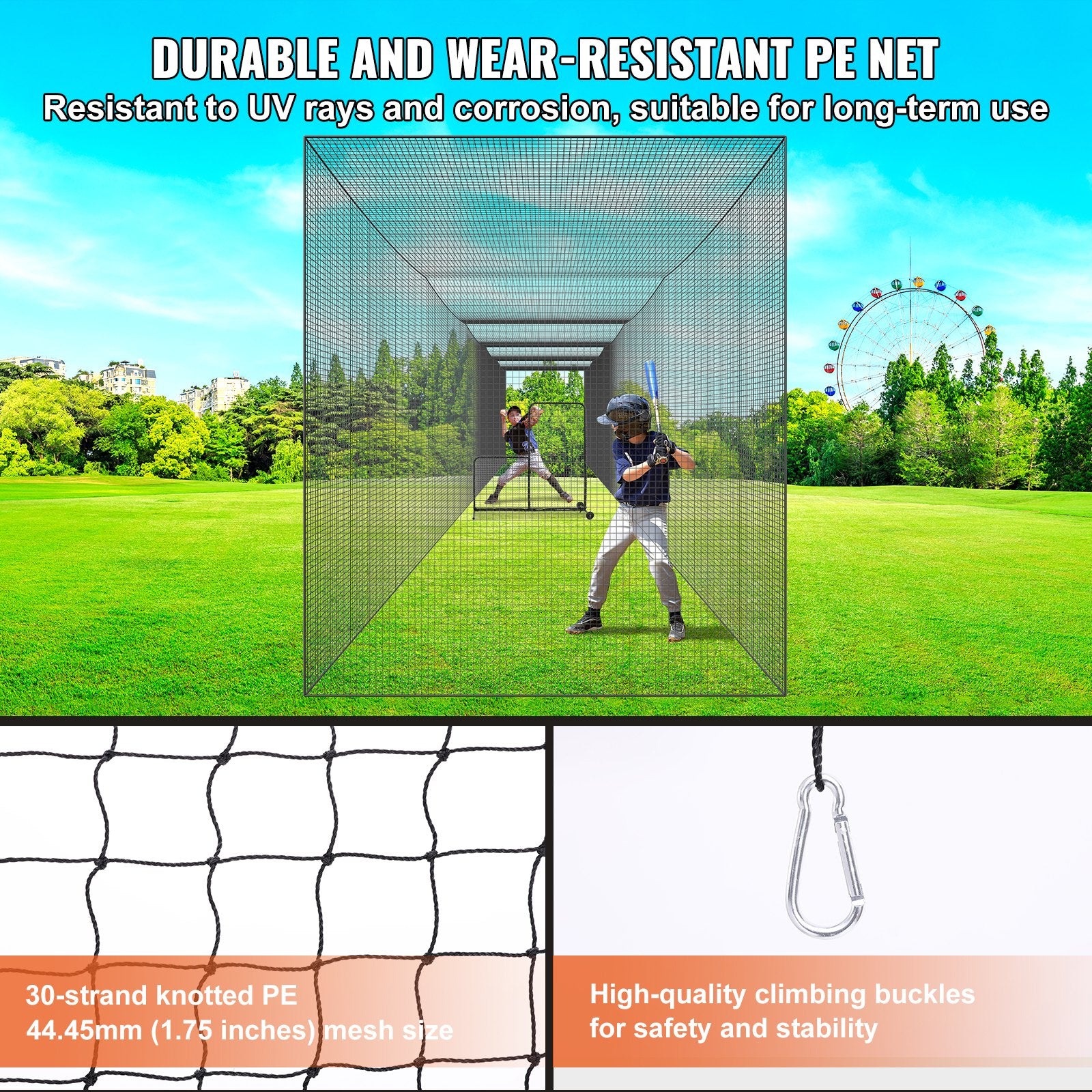 Baseball Batting Netting, Professional Softball Baseball Batting Hitting Training Net, Practice Portable V952-ZYW70YC00000EYEXCV0