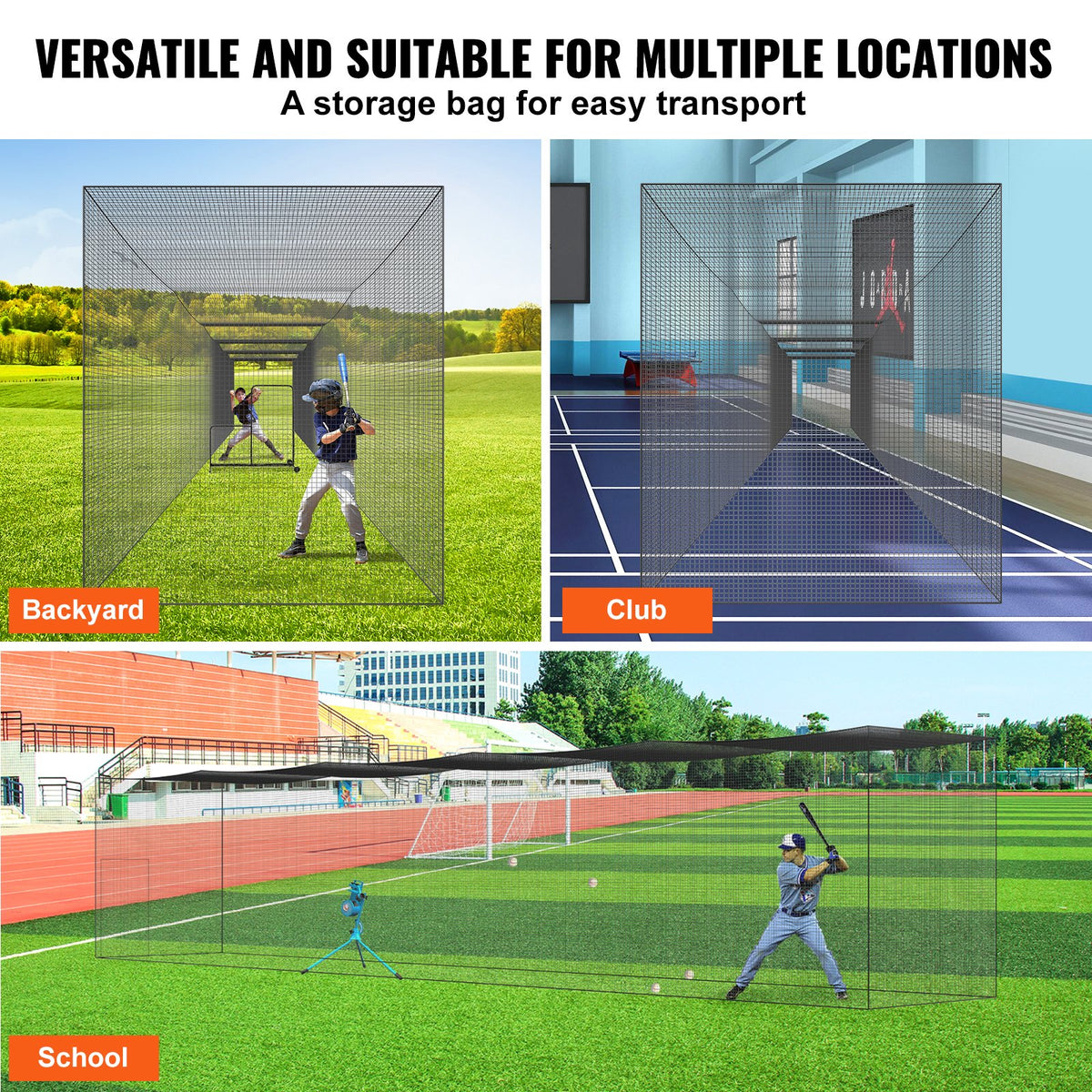 Baseball Batting Netting, Professional Softball Baseball Batting Hitting Training Net, Practice Portable V952-ZYW70YC00000EYEXCV0