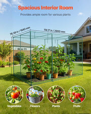 Crop Cage, 2.9 x 1.94 x 1.94 m Plant Protection Tent with Zippered Door, Wind-Resistant Tall Crop Cage, Easy V952-ZZBHZ1PCS120Z3706001V0