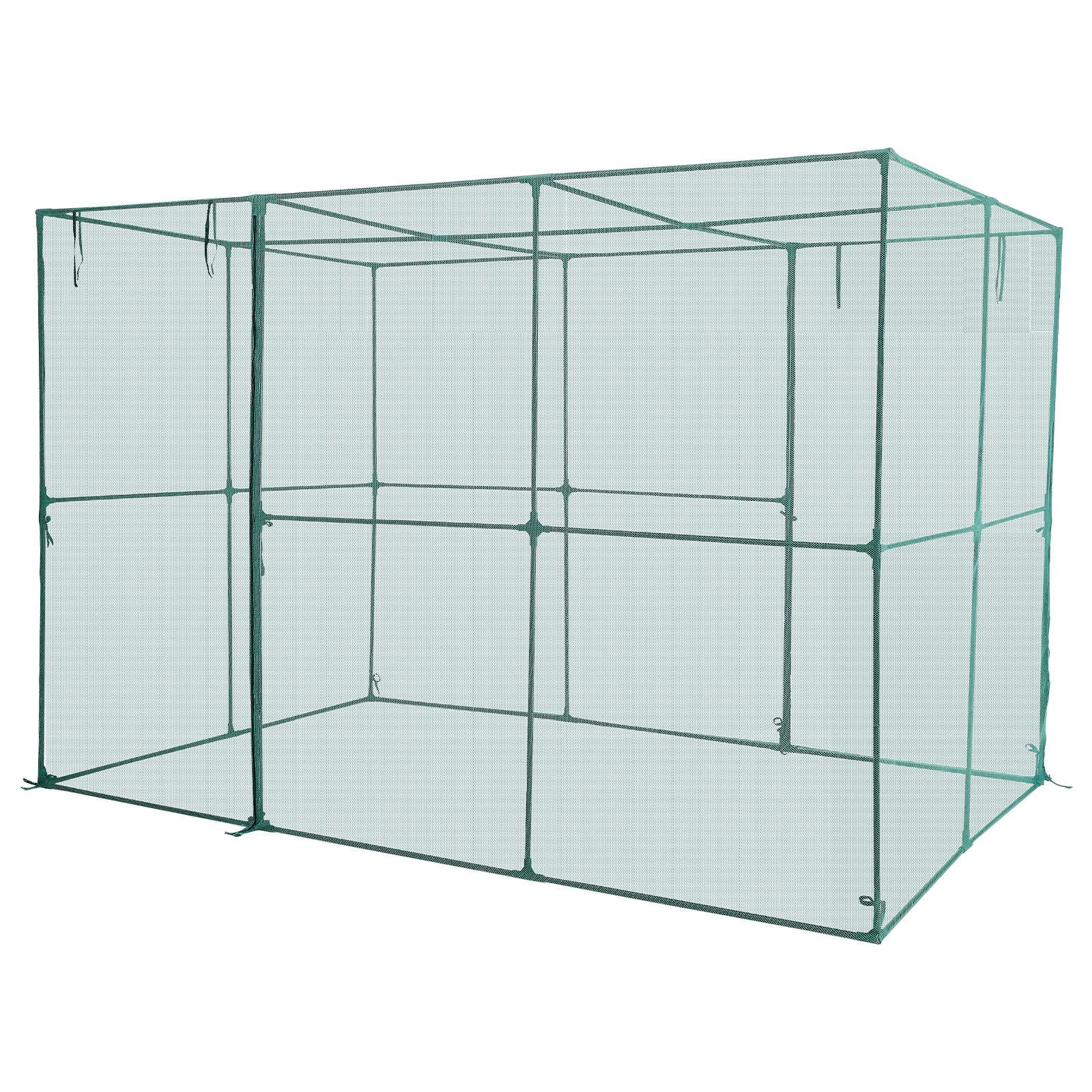 Crop Cage, 2.9 x 1.94 x 1.94 m Plant Protection Tent with Zippered Door, Wind-Resistant Tall Crop Cage, Easy V952-ZZBHZ1PCS120Z3706001V0