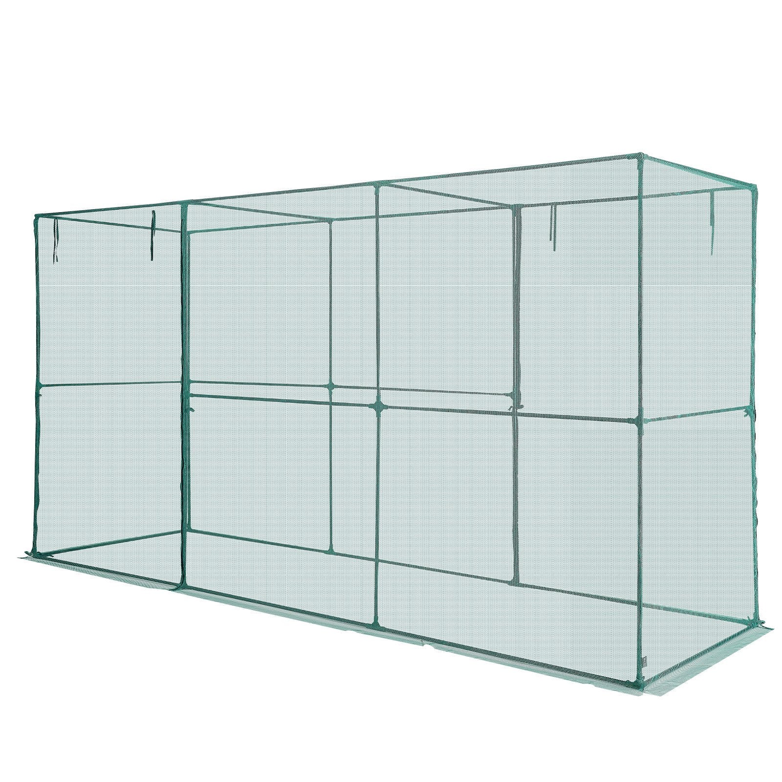 Crop Cage, 3.56 x 1.2 x 1.94 m Plant Protection Tent with Zippered Door, Wind-Resistant Tall Crop Cage, Easy V952-ZZBHZ1PCS144OHU8N001V0