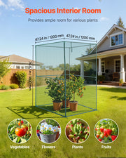 Crop Cage, 1.2 x 1.2 x 1.8 m Plant Protection Tent with Zippered Door, Wind-Resistant Tall Crop Cage, Easy to V952-ZZBHZ1PCS484D8164001V0