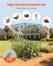 Crop Cage, 1.2 x 1.2 x 1.8 m Plant Protection Tent with Zippered Door, Wind-Resistant Tall Crop Cage, Easy to V952-ZZBHZ1PCS484D8164001V0