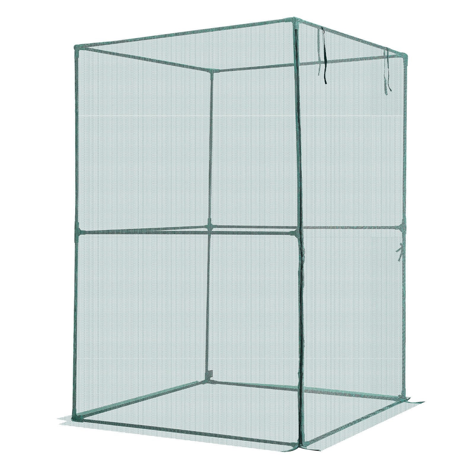 Crop Cage, 1.2 x 1.2 x 1.8 m Plant Protection Tent with Zippered Door, Wind-Resistant Tall Crop Cage, Easy to V952-ZZBHZ1PCS484D8164001V0