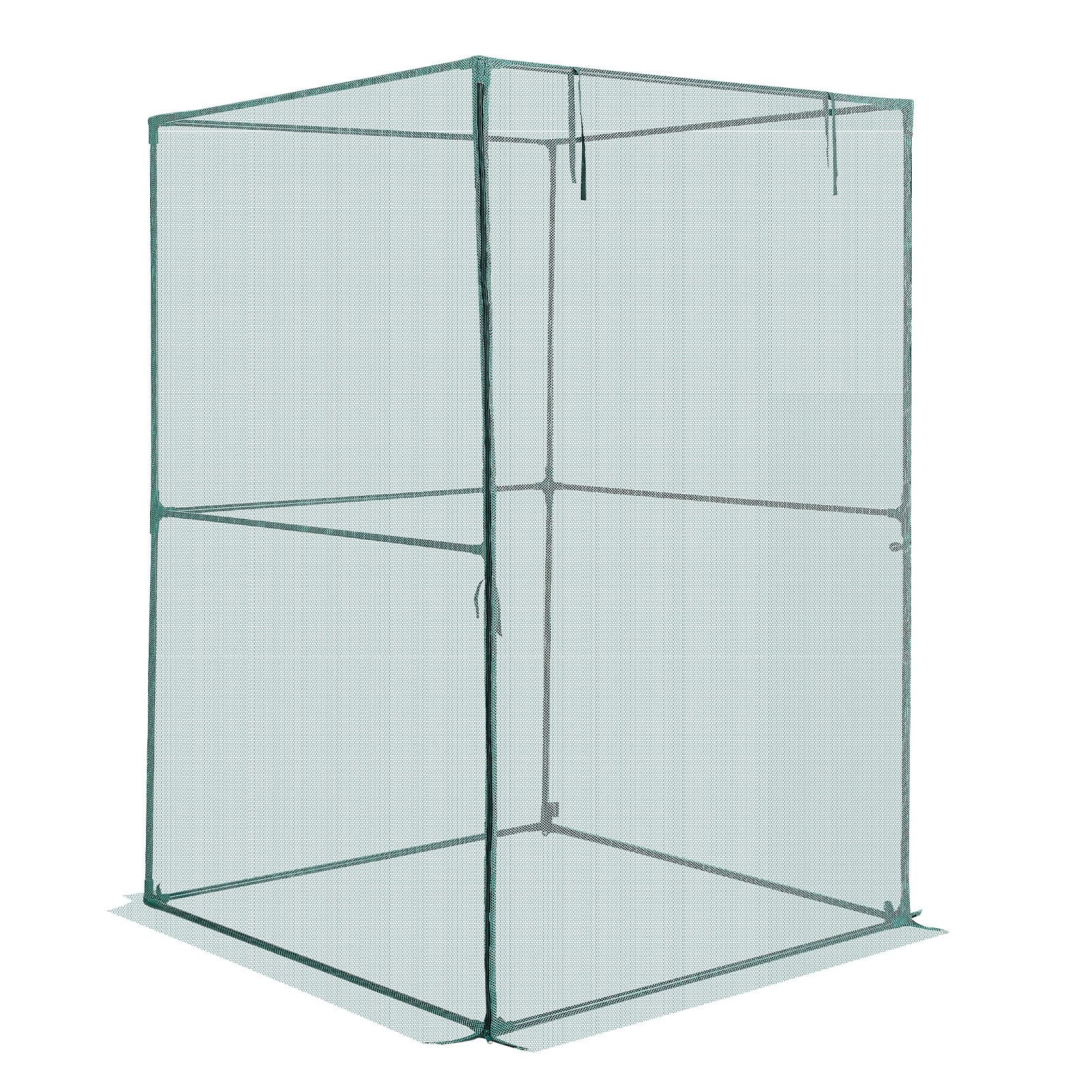 Crop Cage, 1.2 x 1.2 x 1.8 m Plant Protection Tent with Zippered Door, Wind-Resistant Tall Crop Cage, Easy to V952-ZZBHZ1PCS484D8164001V0