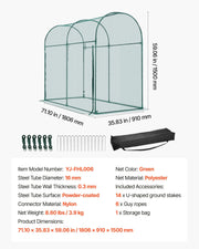 Crop Cage, 1.8 x 0.91 x 1.5 m Plant Protection Tent with Zippered Door, Wind-Resistant Tall Crop Cage, Easy V952-ZZBHZ1PCS733WG3BH001V0