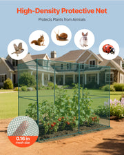 Crop Cage, 2.39 x 1.2 x 1.8 m Plant Protection Tent with Zippered Door, Wind-Resistant Tall Crop Cage, Easy V952-ZZBHZ1PCS984VTPLP001V0