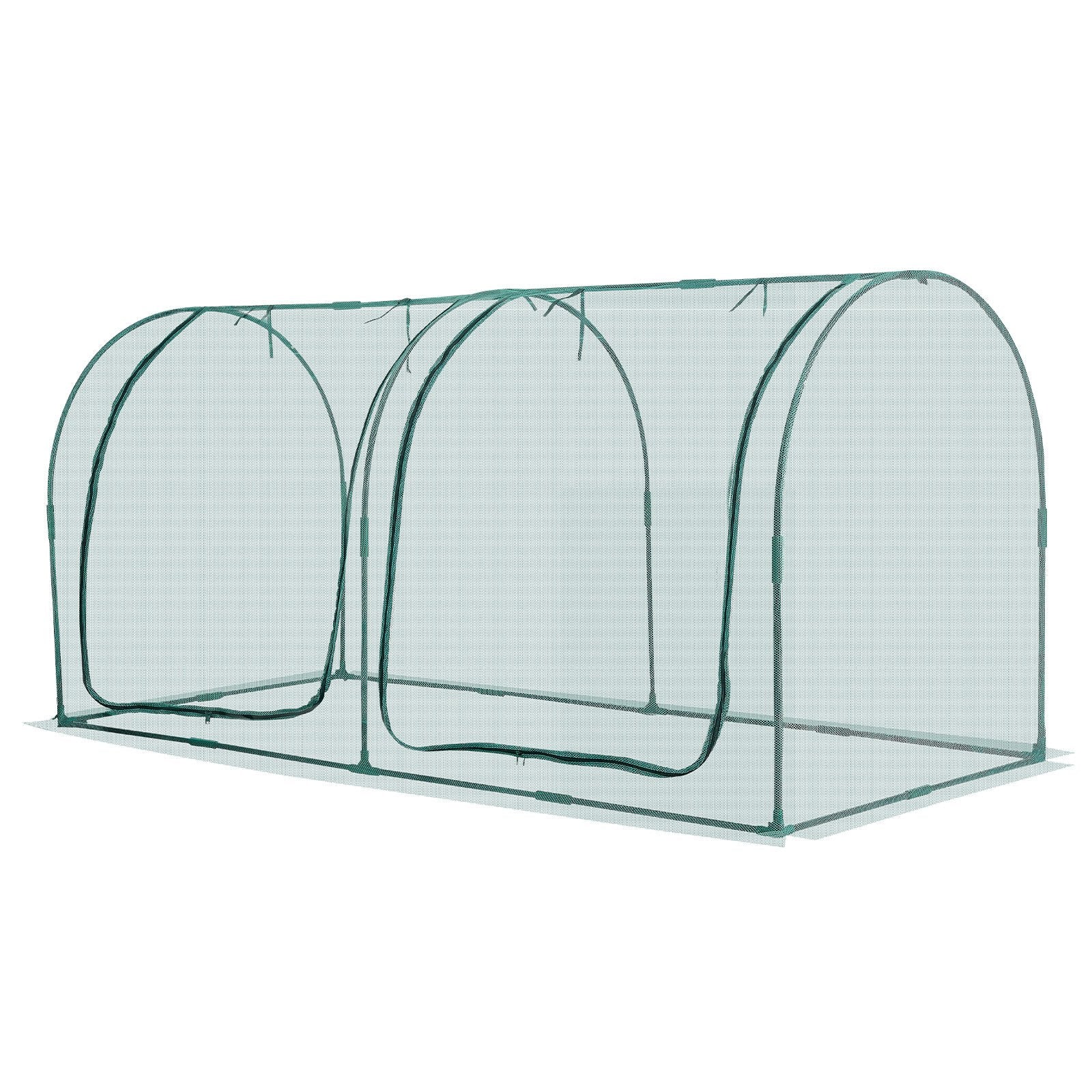 Crop Cage, 2.48 x 1.2 x 1.2 m Plant Protection Tent with Zippered Door, Wind-Resistant Tall Crop Cage, Easy V952-ZZBHZ1PCS984ZQZ2F001V0