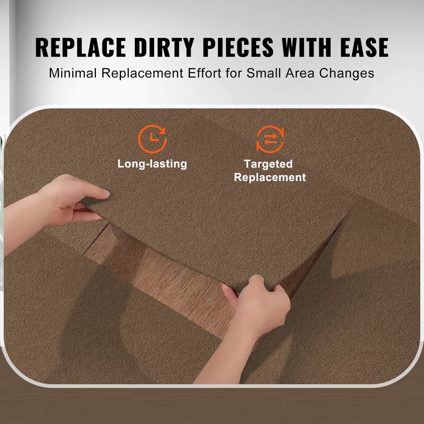Carpet Tiles Peel and Stick, Squares Self Adhesive Carpet Floor Tile, Soft Padded Carpet Tiles, Easy Install V952-ZZFKDT1818SZ9DKX7V0