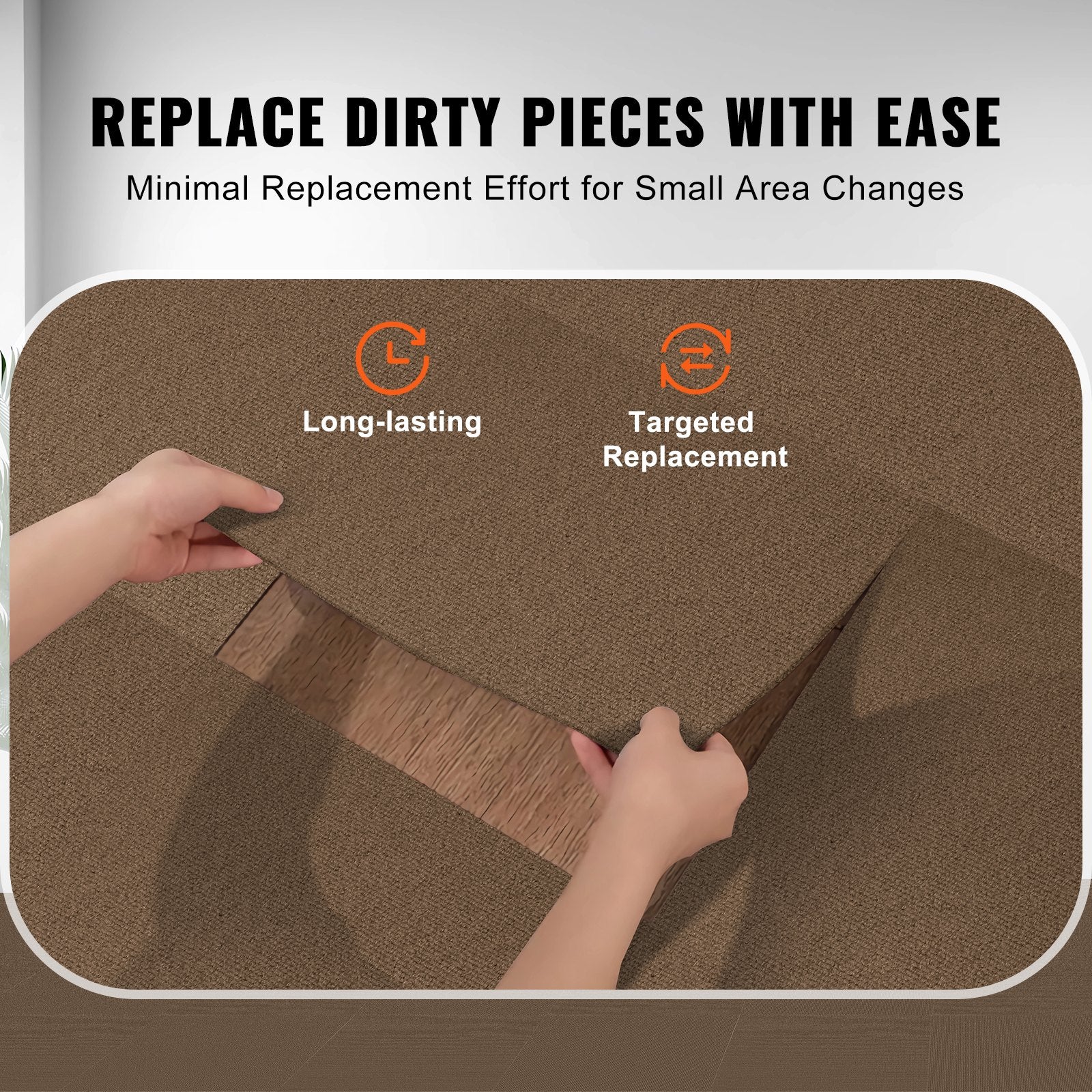 Carpet Tiles Peel and Stick, Squares Self Adhesive Carpet Floor Tile, Soft Padded Carpet Tiles, Easy Install V952-ZZFKDT1818SZ9DKX7V0