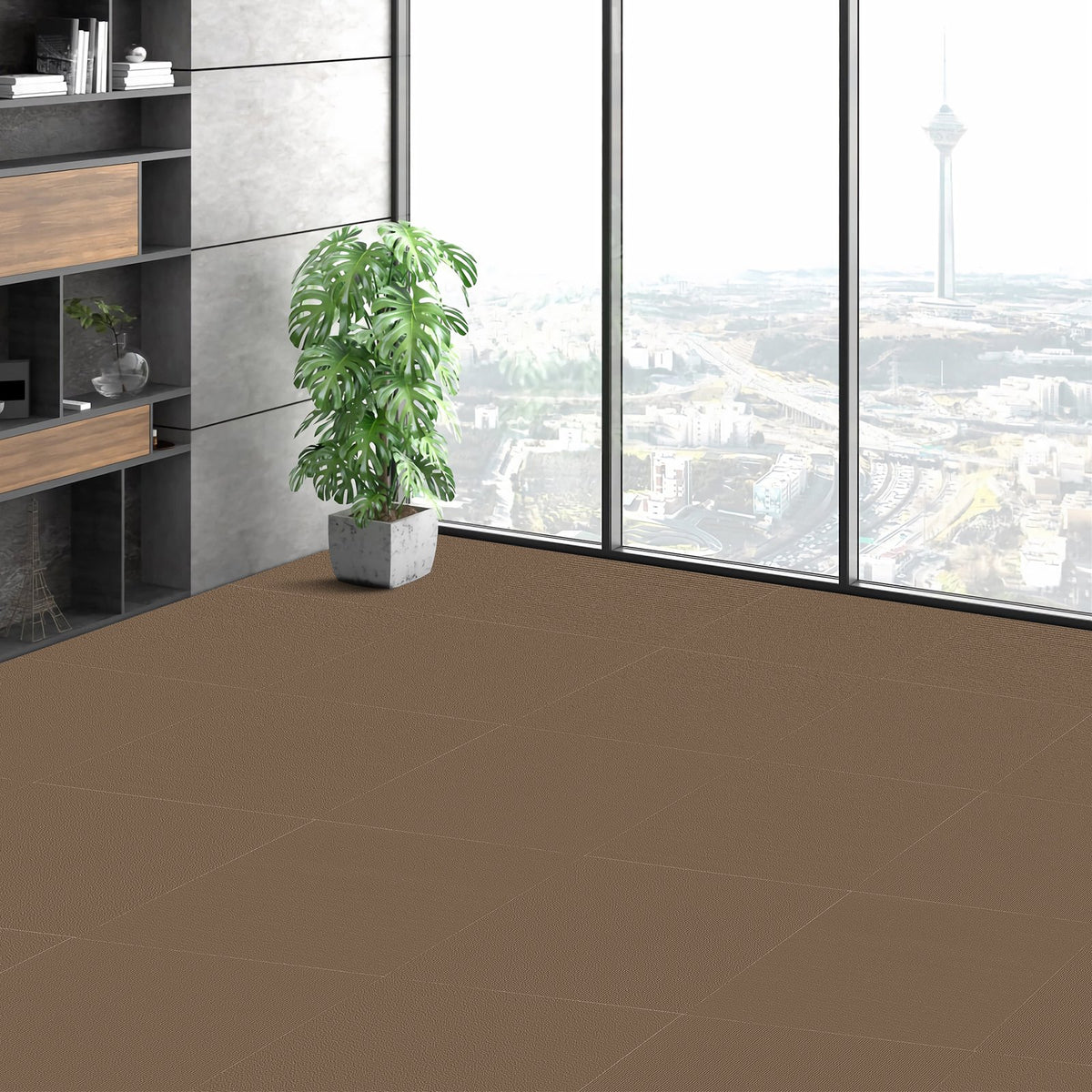 Carpet Tiles Peel and Stick, Squares Self Adhesive Carpet Floor Tile, Soft Padded Carpet Tiles, Easy Install V952-ZZFKDT1818SZ9DKX7V0