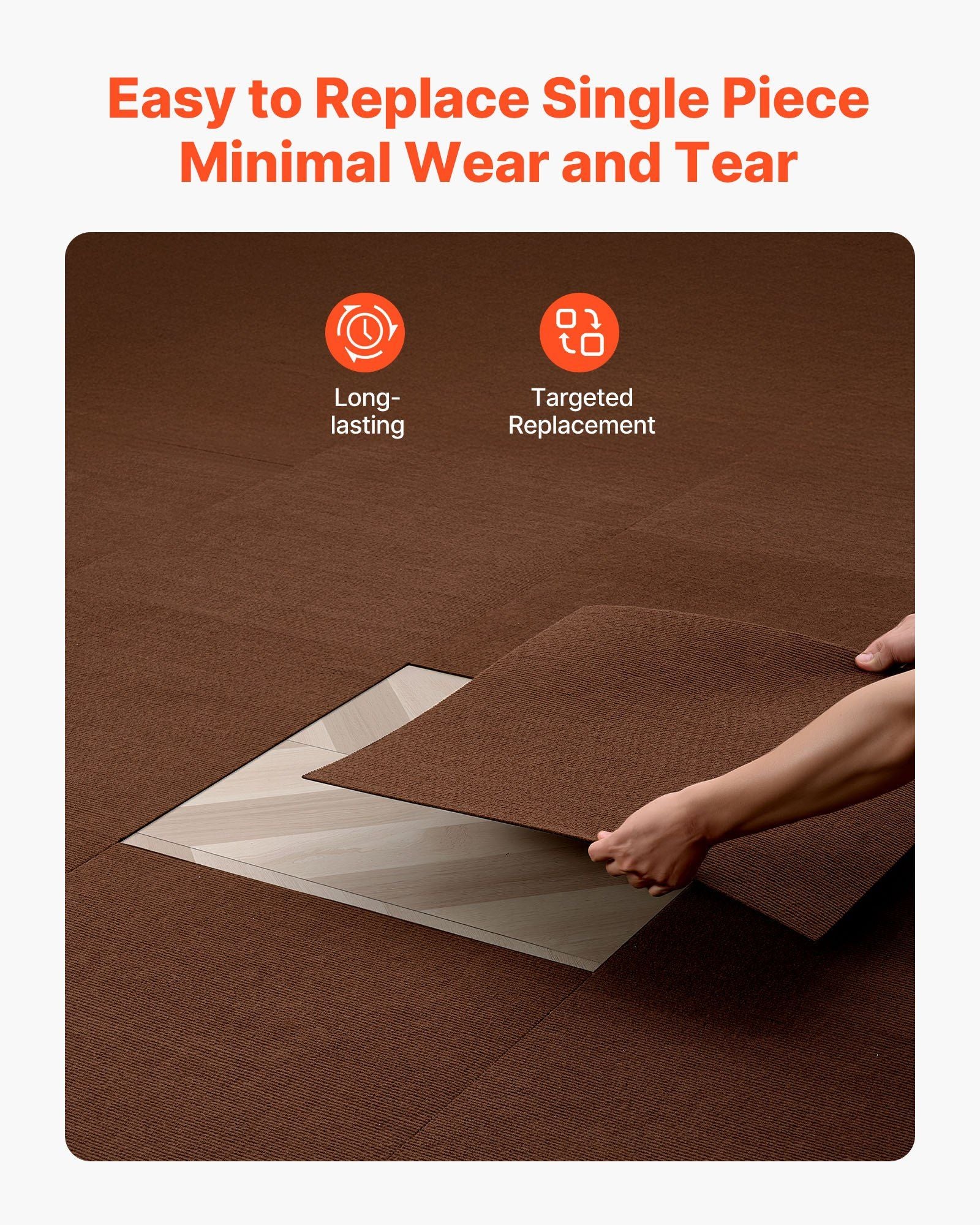 Carpet Tiles 610x610 mm, 20 PCS Peel and Stick Carpet Square Rug, Self Adhesive Commercial Floor Soft Padded V952-ZZFKDT2424INC2GRB001V0