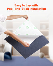 Carpet Tiles 610x610 mm, 15 Pack Peel and Stick Carpet Square Rug, Self Adhesive Commercial Floor Soft Padded V952-ZZFKDT2424INX4DTI001V0