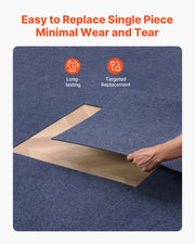 Carpet Tiles 610x610 mm, 15 Pack Peel and Stick Carpet Square Rug, Self Adhesive Commercial Floor Soft Padded V952-ZZFKDT2424INX4DTI001V0