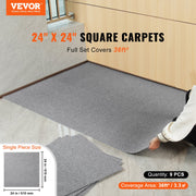 Carpet Tiles Peel and Stick, Squares Self Adhesive Carpet Floor Tile, Soft Padded Carpet Tiles, Easy Install V952-ZZFKDT2424YCAK994V0