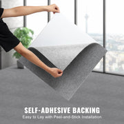 Carpet Tiles Peel and Stick, Squares Self Adhesive Carpet Floor Tile, Soft Padded Carpet Tiles, Easy Install V952-ZZFKDT2424YCAK994V0
