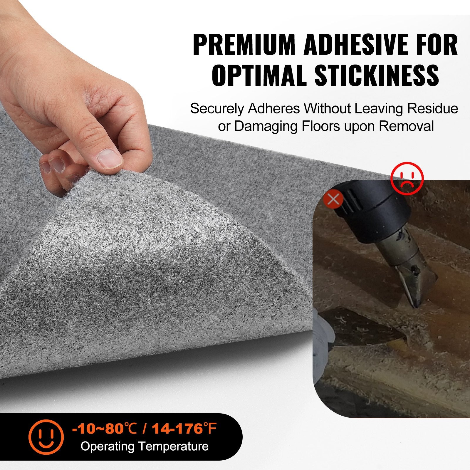 Carpet Tiles Peel and Stick, Squares Self Adhesive Carpet Floor Tile, Soft Padded Carpet Tiles, Easy Install V952-ZZFKDT2424YCAK994V0