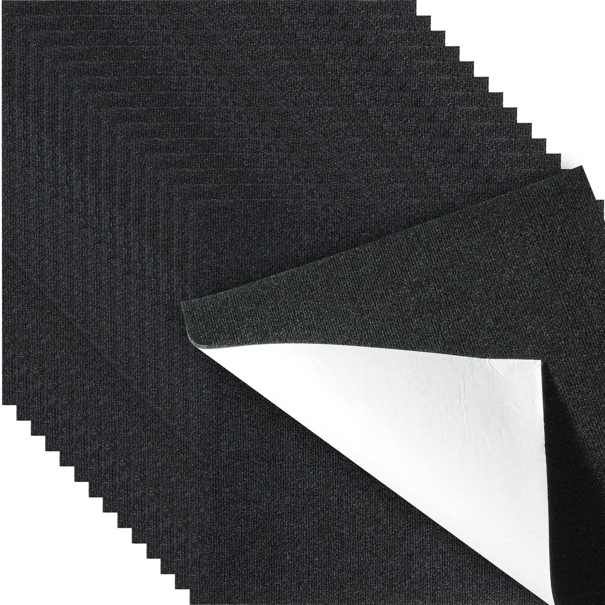 Carpet Tiles Peel and Stick, 24" x 24" Squares Self Adhesive Carpet Floor Tile, Soft Padded Carpet Tiles, V952-ZZFKDT2424YCT8PQDV0