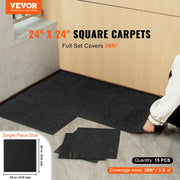 Carpet Tiles Peel and Stick, 24" x 24" Squares Self Adhesive Carpet Floor Tile, Soft Padded Carpet Tiles, V952-ZZFKDT2424YCT8PQDV0