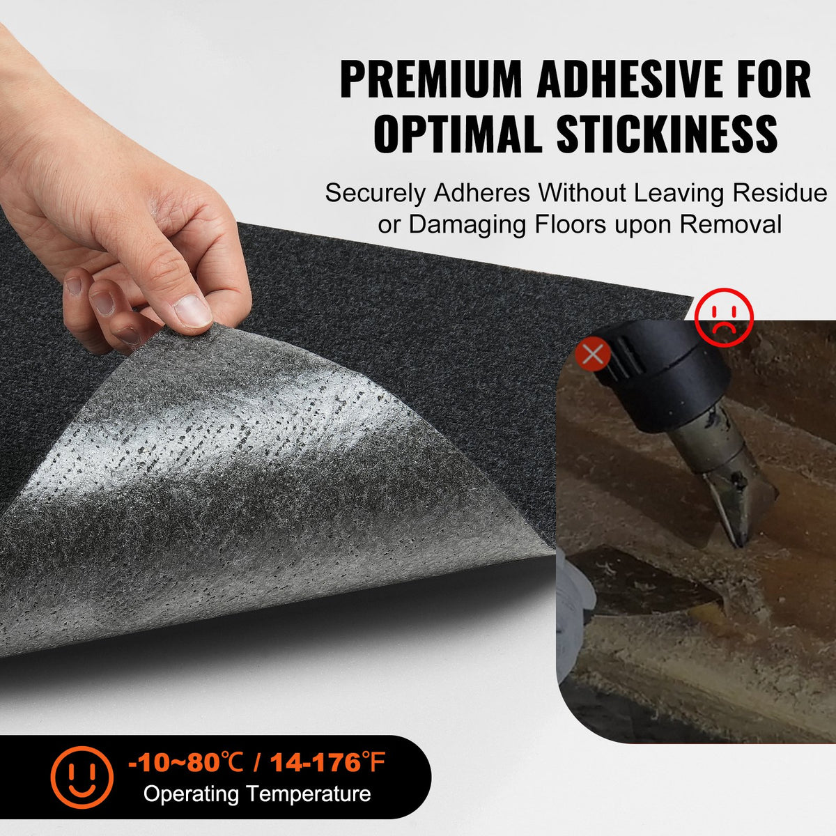 Carpet Tiles Peel and Stick, 24" x 24" Squares Self Adhesive Carpet Floor Tile, Soft Padded Carpet Tiles, V952-ZZFKDT2424YCT8PQDV0