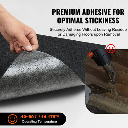 Carpet Tiles Peel and Stick, 24" x 24" Squares Self Adhesive Carpet Floor Tile, Soft Padded Carpet Tiles, V952-ZZFKDT2424YCT8PQDV0