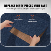 Carpet Tiles Peel and Stick, Squares Self Adhesive Carpet Floor Tile, Soft Padded Carpet Tiles, Easy Install V952-ZZFKDT2424YCU83VVV0