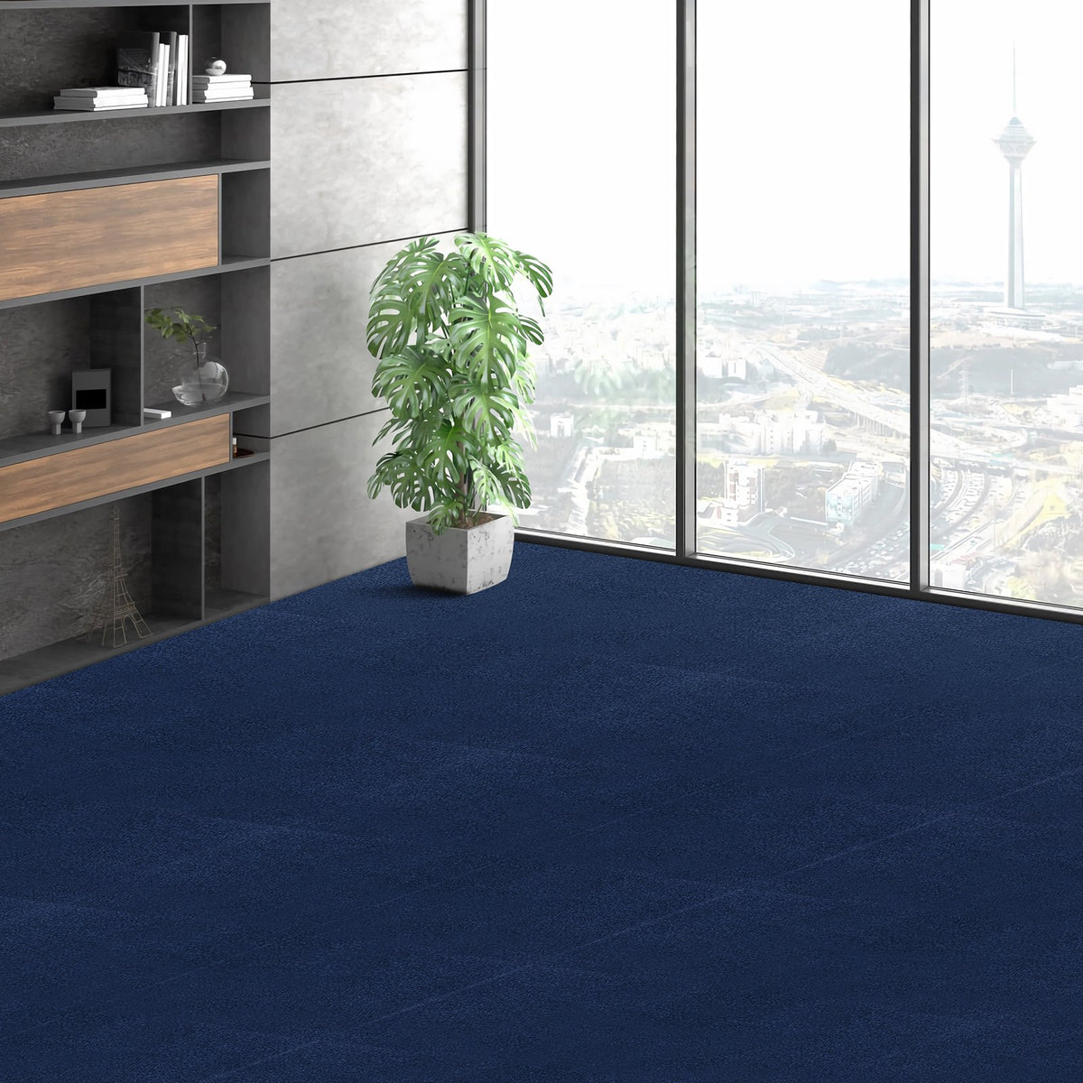 Carpet Tiles Peel and Stick, Squares Self Adhesive Carpet Floor Tile, Soft Padded Carpet Tiles, Easy Install V952-ZZFKDT2424YCU83VVV0