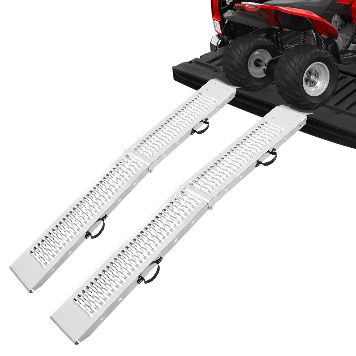 Steel Ramps, 1000 lbs, 2Pcs Heavy-duty Ramps with Wider Ramp Surface, Universal Stable Loading Ramp with V952-ZZGPDGZ1000LL25YEV0