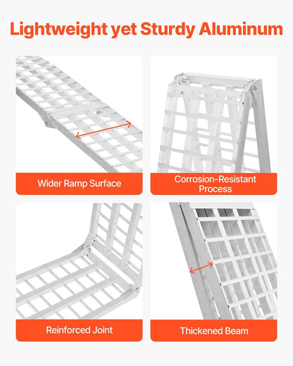 Aluminum Ramps, 2000 lbs, 2Pcs Heavy-duty Ramps with Wider Ramp Surface, Universal Stable Loading Ramp with V952-ZZGPDLZ2000LOI7OBV0