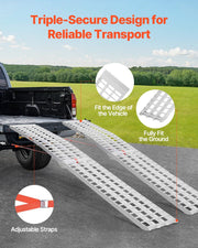 Aluminum Ramps, 2000 lbs, 2Pcs Heavy-duty Ramps with Wider Ramp Surface, Universal Stable Loading Ramp with V952-ZZGPDLZ2000LOI7OBV0