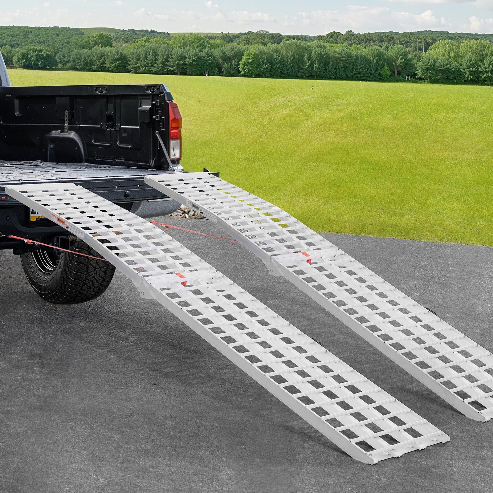 Aluminum Ramps, 2000 lbs, 2Pcs Heavy-duty Ramps with Wider Ramp Surface, Universal Stable Loading Ramp with V952-ZZGPDLZ2000LOI7OBV0