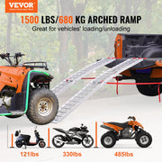 Aluminum Ramp 1500 LBS Foldable Loading Ramps for Pickup Trucks Bed 2 PCS V952-ZZGXPDBL15002MPCQV0