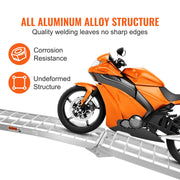 Aluminum Ramp 750 LBS Foldable Loading Ramps for Pickup Trucks Bed 1 Piece V952-ZZGXPDBLZ7501SFCXV0