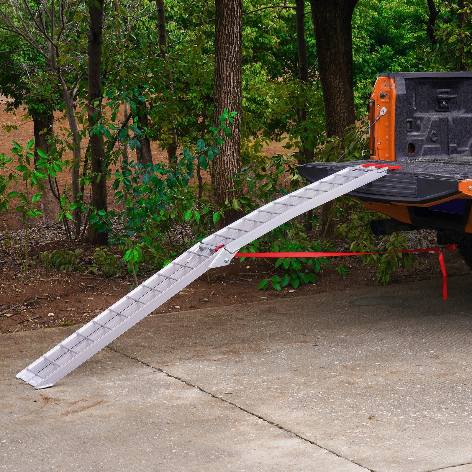 Aluminum Ramp 750 LBS Foldable Loading Ramps for Pickup Trucks Bed 1 Piece V952-ZZGXPDBLZ7501SFCXV0