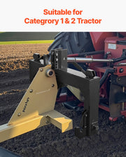 3-Point Quick Hitch with 2 in Receiver, 3000 Lbs Lift Capacity, 3-Pt Hitch with 5 Level Adjustable Bolt, V952-ZZJKHJT12LTL4BMD9001V0
