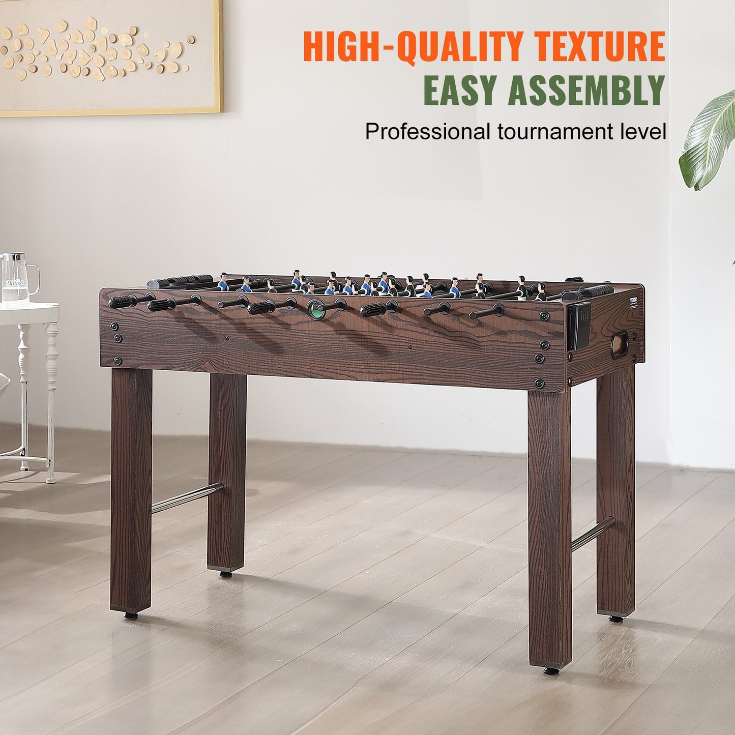 Foosball Table, 48 inch Standard Size Foosball Table, Indoor Full Size Foosball Table for Home, Family, and V952-ZZKZQZ48YCBB86HRRV0