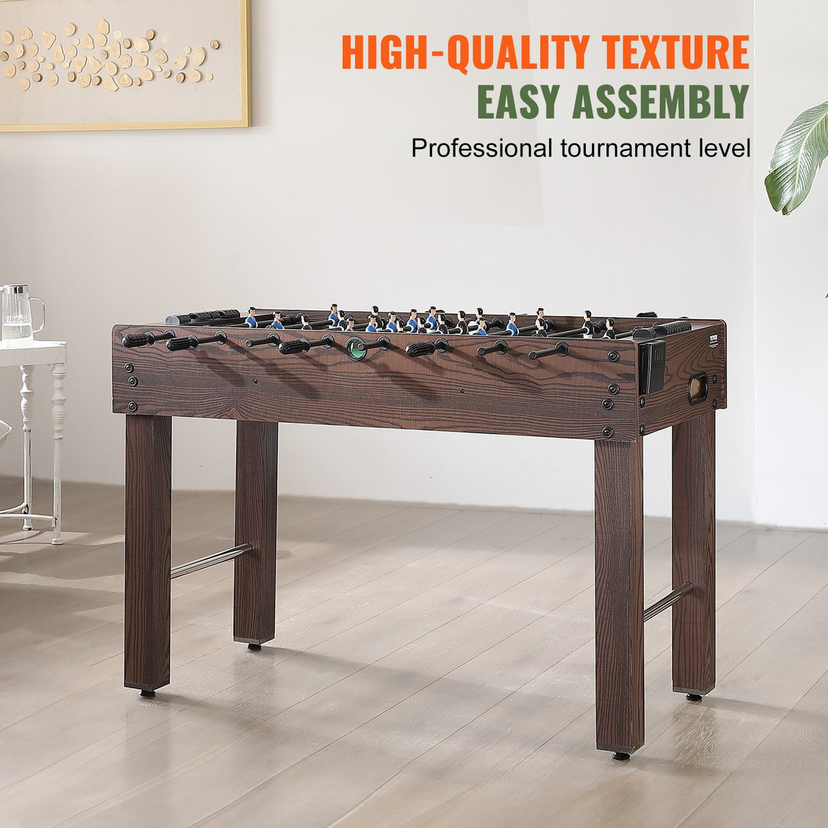 Foosball Table, 48 inch Standard Size Foosball Table, Indoor Full Size Foosball Table for Home, Family, and V952-ZZKZQZ48YCBB86HRRV0
