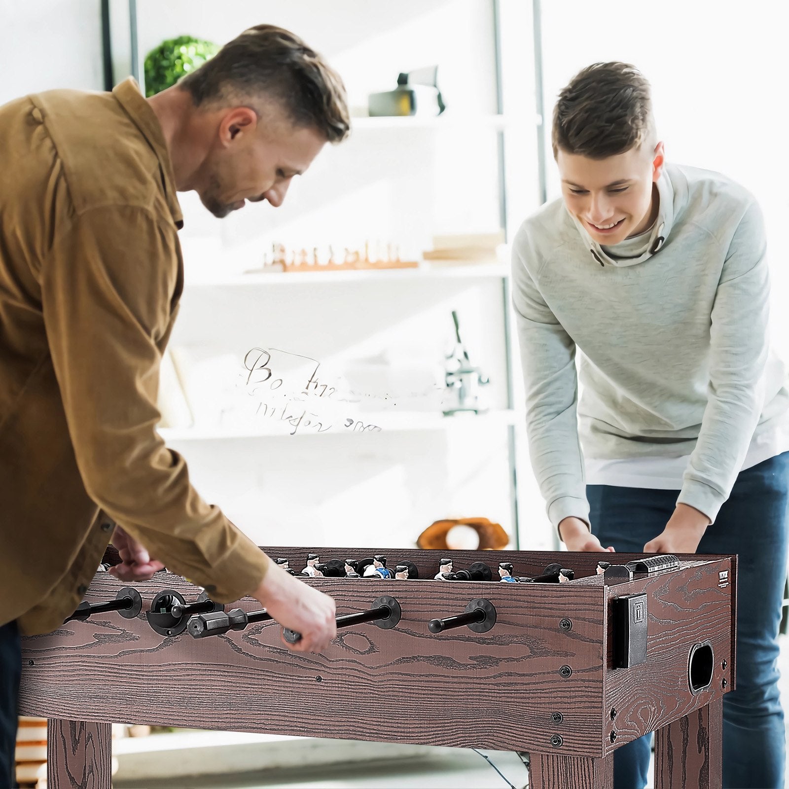 Foosball Table, 48 inch Standard Size Foosball Table, Indoor Full Size Foosball Table for Home, Family, and V952-ZZKZQZ48YCBB86HRRV0