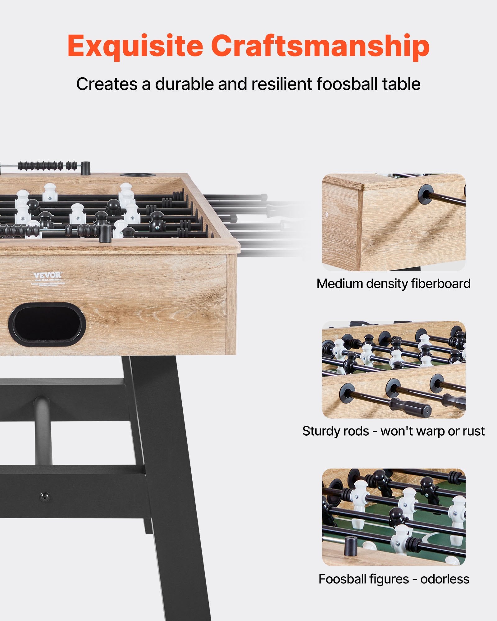 140 cm Foosball Soccer Game Table Standard Size Foosball Table for Home V952-ZZKZQZ55CJHBA29YJ001V0