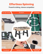 140 cm Foosball Soccer Game Table Standard Size Foosball Table for Home V952-ZZKZQZ55CJHBA29YJ001V0